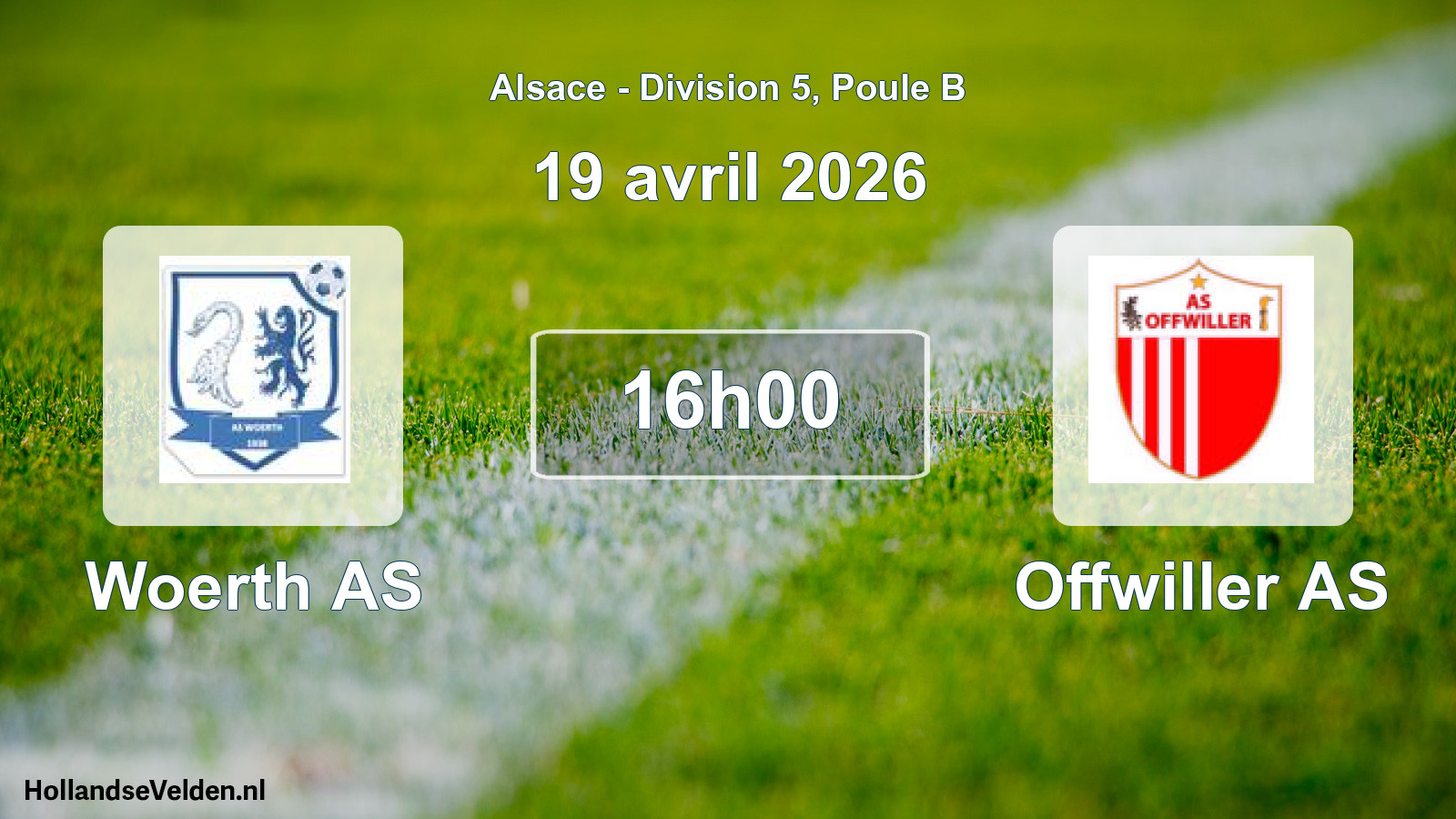 Match programmé: Woerth AS - Offwiller AS (19 avril 2026)