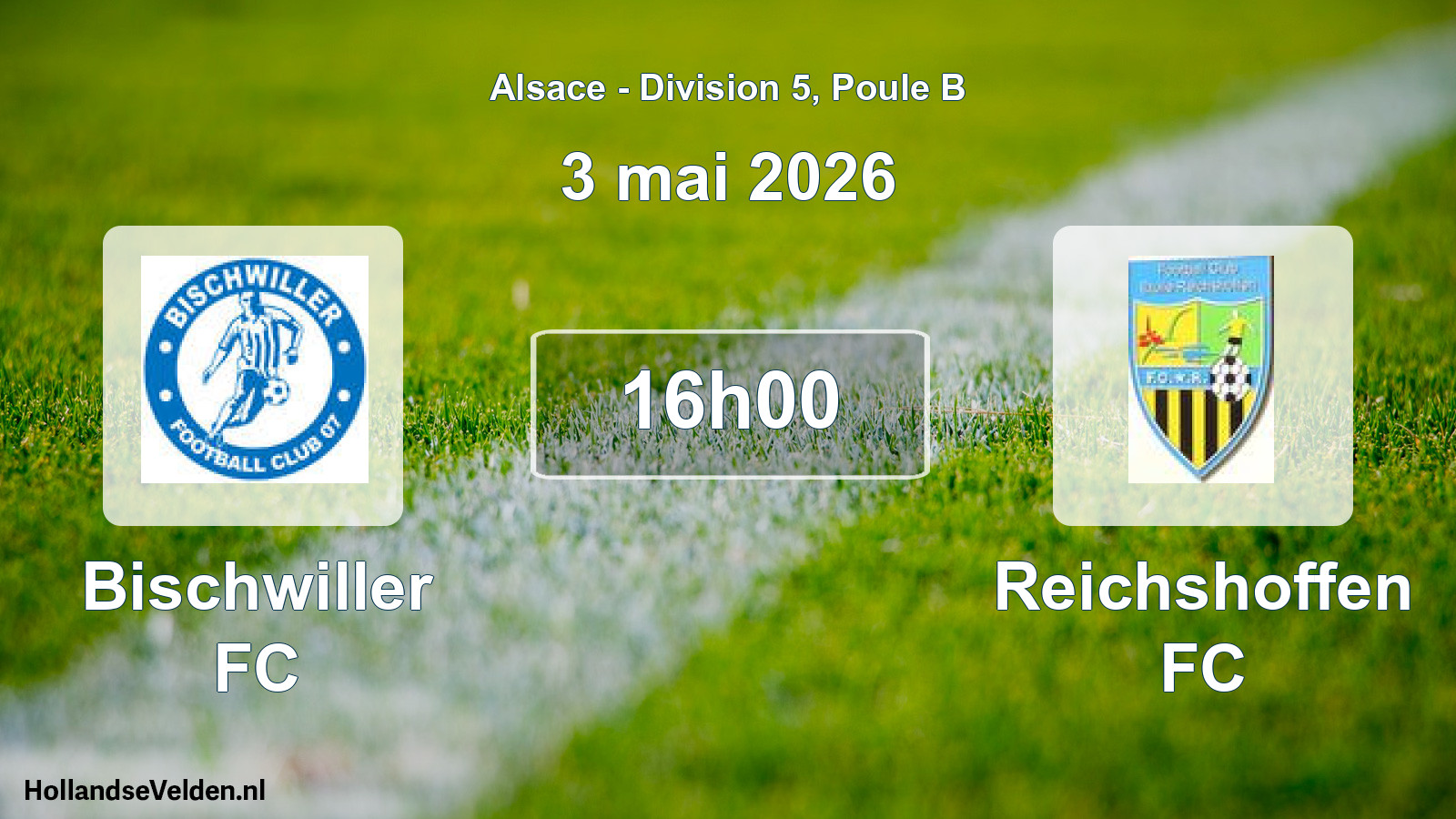 Match programmé: Bischwiller FC - Reichshoffen FC (3 mai 2026)