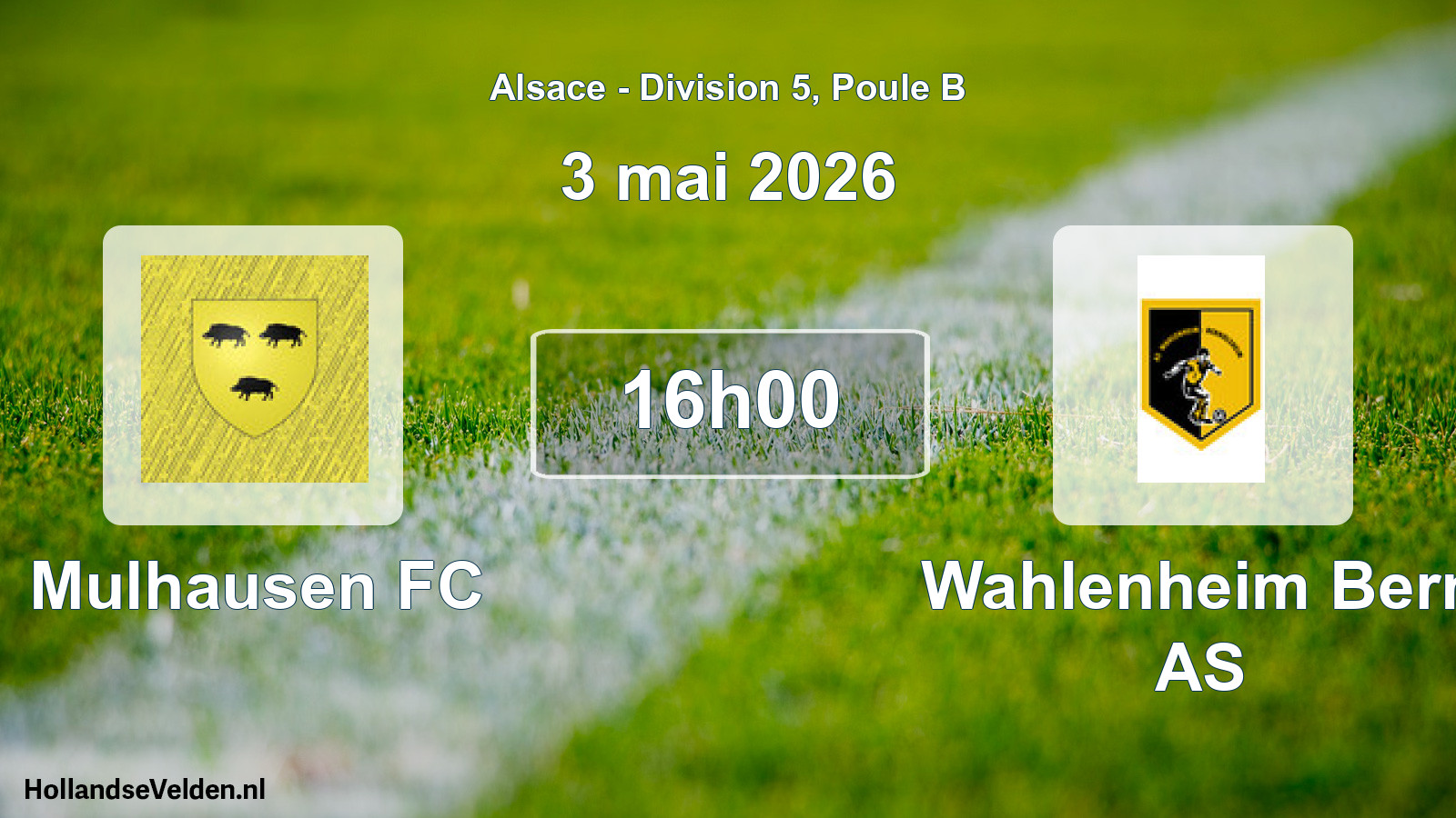Scheduled Match: Mulhausen FC - Wahlenheim Bern AS (3 May 2026)