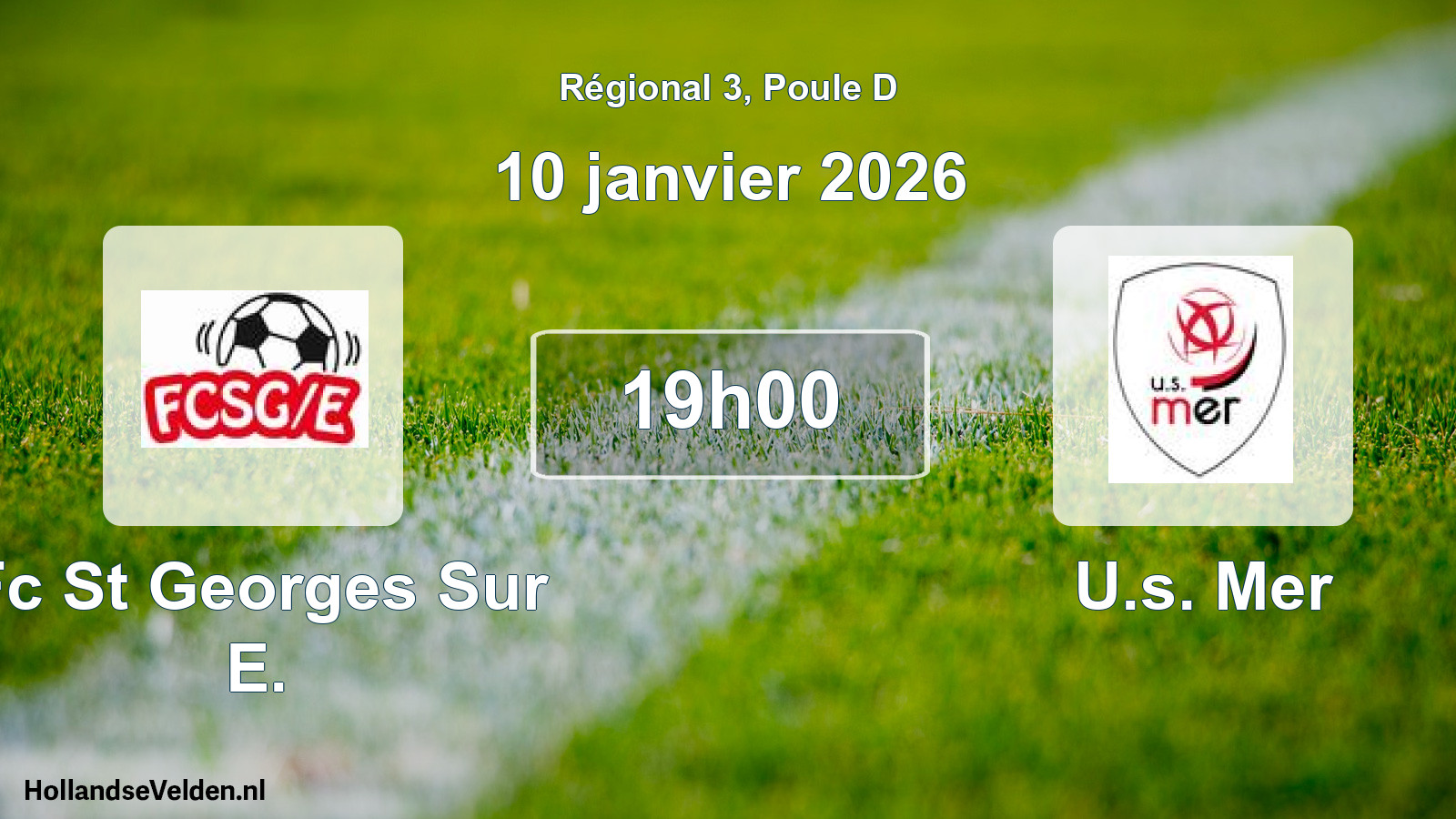 Scheduled Match: Fc St Georges Sur E. - U.s. Mer (10 January 2026)