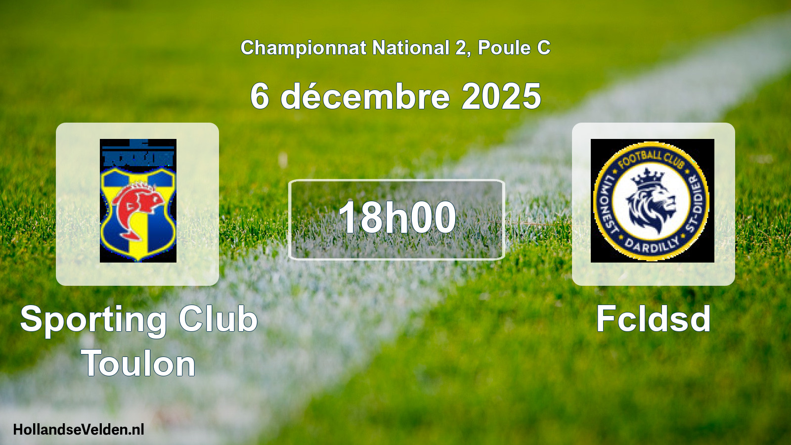 Geplande wedstrijd: Sporting Club Toulon - Fcldsd (6 décembre 2025)