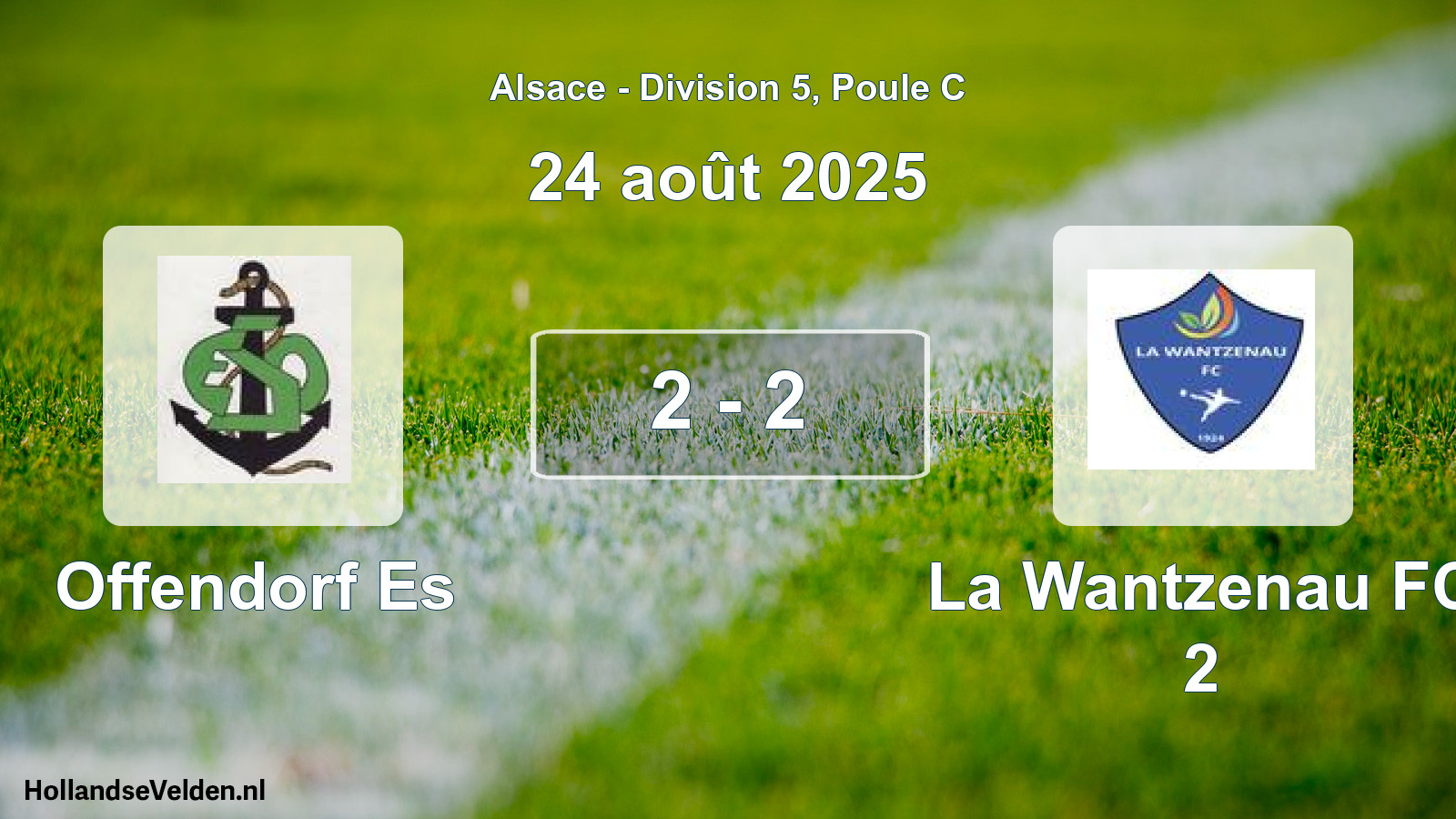 Total number of matches played: Offendorf Es - La Wantzenau FC 2 2 - 2 (24 August 2025)