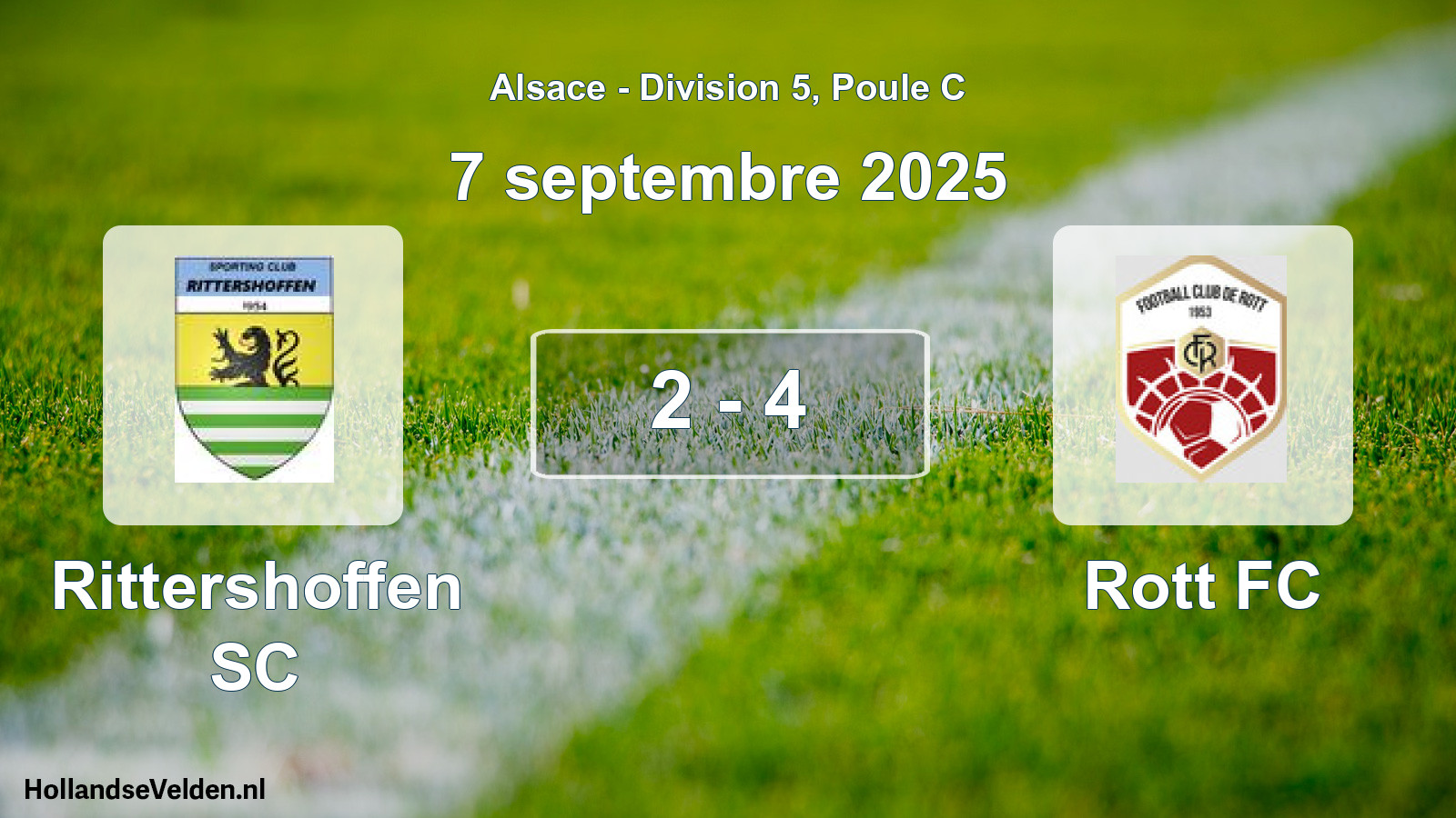 Match joué: Rittershoffen SC - Rott FC 2 - 4 (7 septembre 2025)