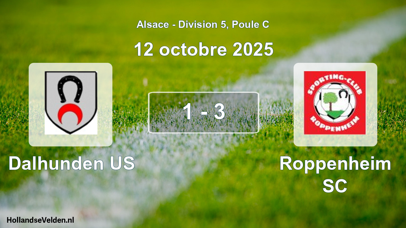 Match joué: Dalhunden US - Roppenheim SC 1 - 3 (12 octobre 2025)