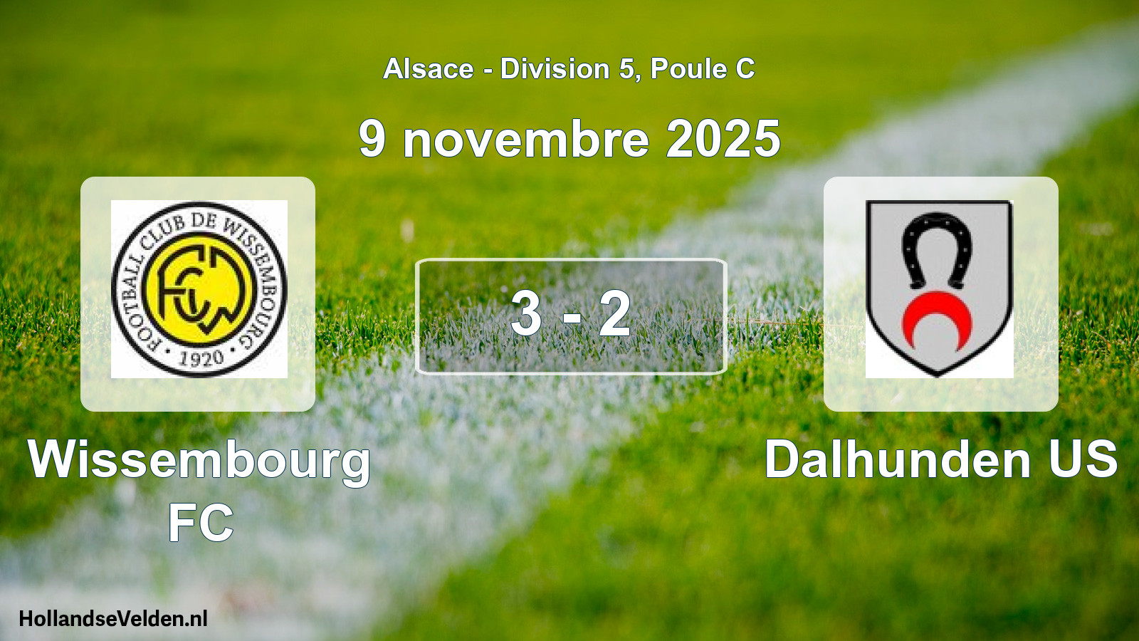 Gespeelde wedstrijd: Wissembourg FC - Dalhunden US 3 - 2 (9 november 2025)
