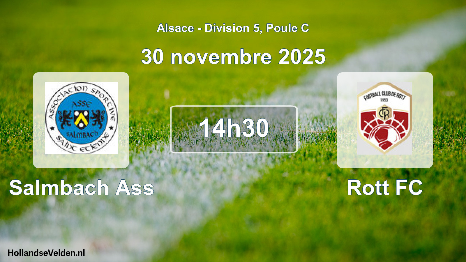 Match programmé: Salmbach Ass - Rott FC (30 novembre 2025)