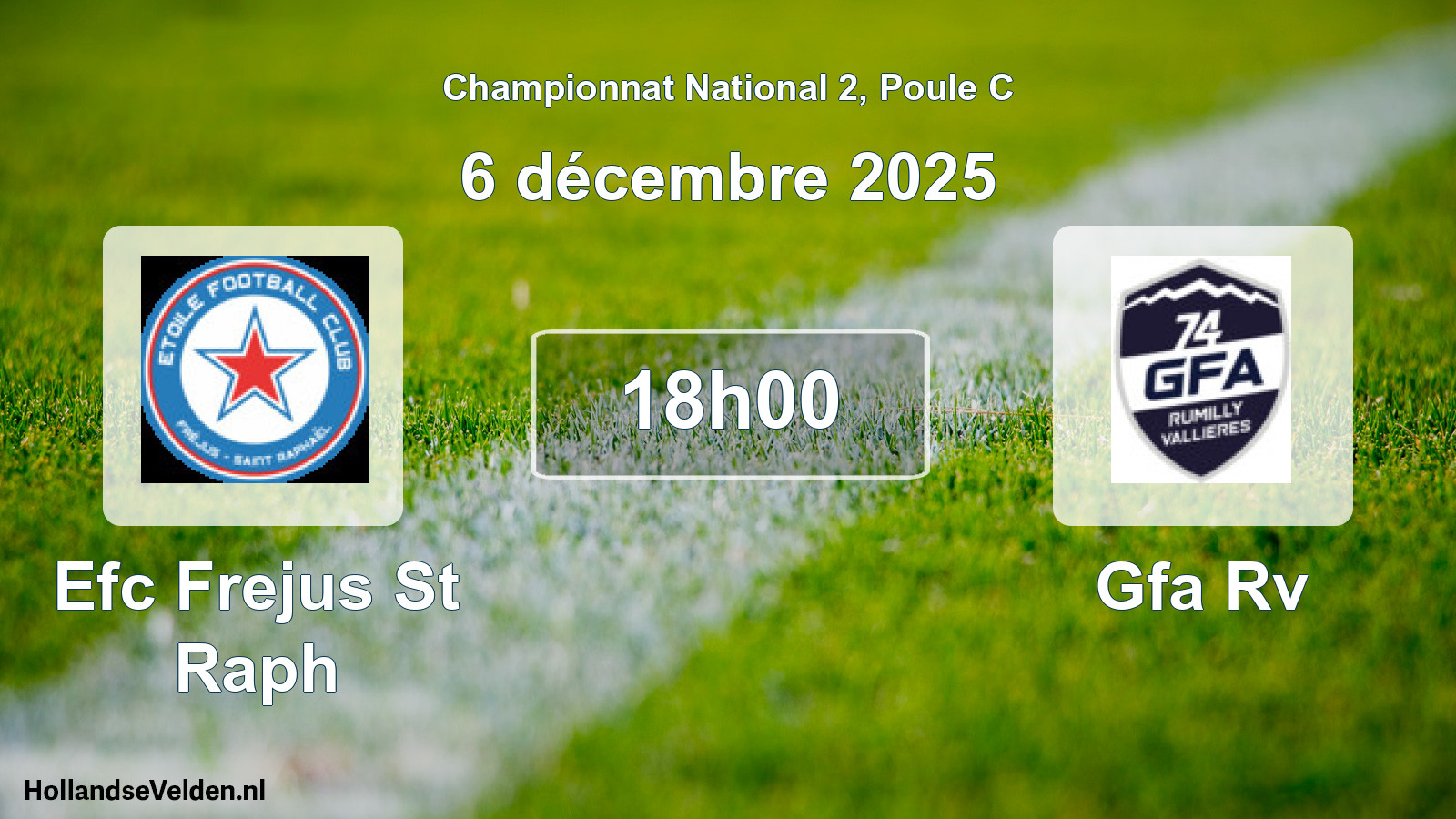 Scheduled Match: Efc Frejus St Raph - Gfa Rv (6 December 2025)
