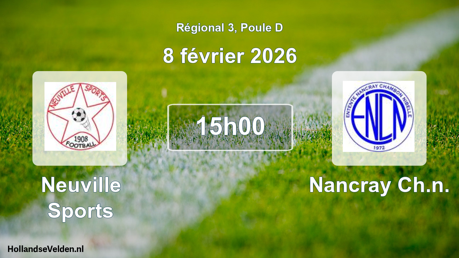 Geplande wedstrijd: Neuville Sports - Nancray Ch.n. (8 février 2026)