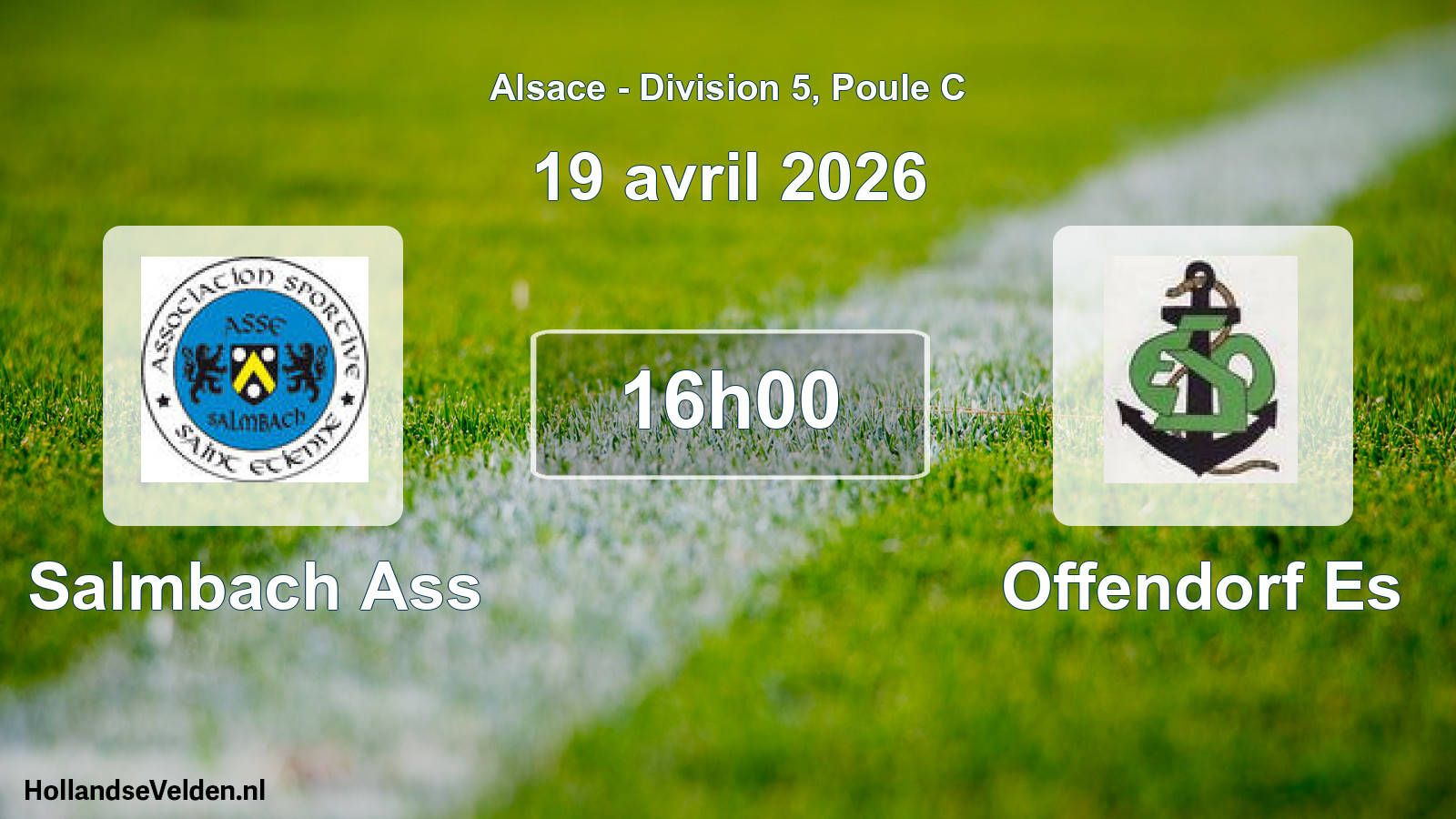 Match programmé: Salmbach Ass - Offendorf Es (19 avril 2026)