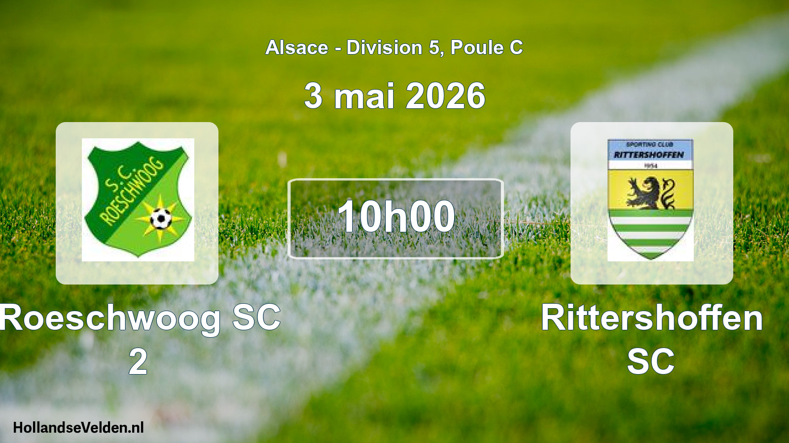 Scheduled Match: Roeschwoog SC 2 - Rittershoffen SC (3 May 2026)