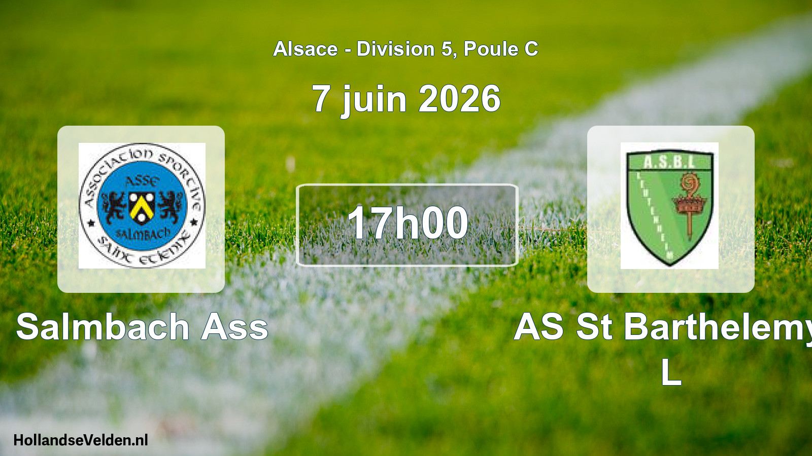 Match programmé: Salmbach Ass - AS St Barthelemy L (7 juin 2026)