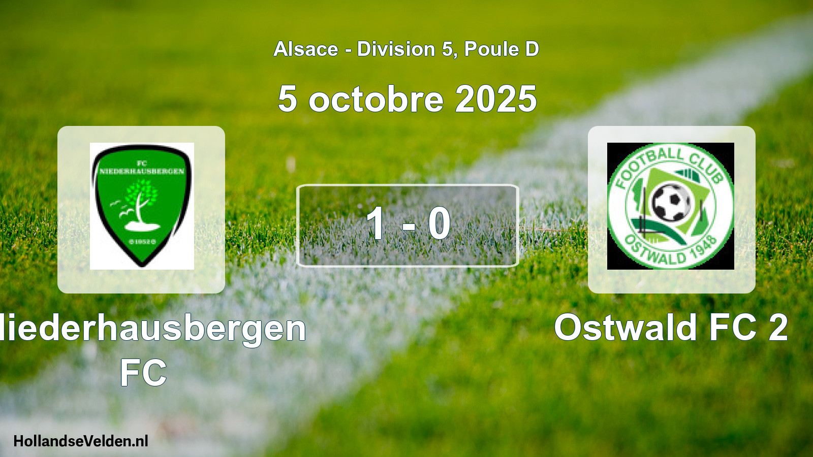 Total number of matches played: Niederhausbergen FC - Ostwald FC 2 1 - 0 (5 October 2025)