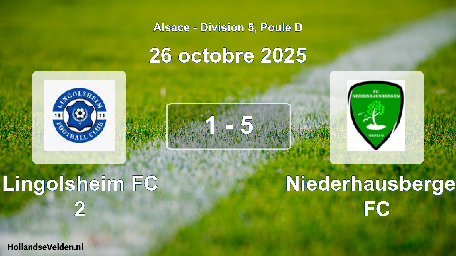 Match joué: Lingolsheim FC 2 - Niederhausbergen FC 1 - 5 (26 octobre 2025)