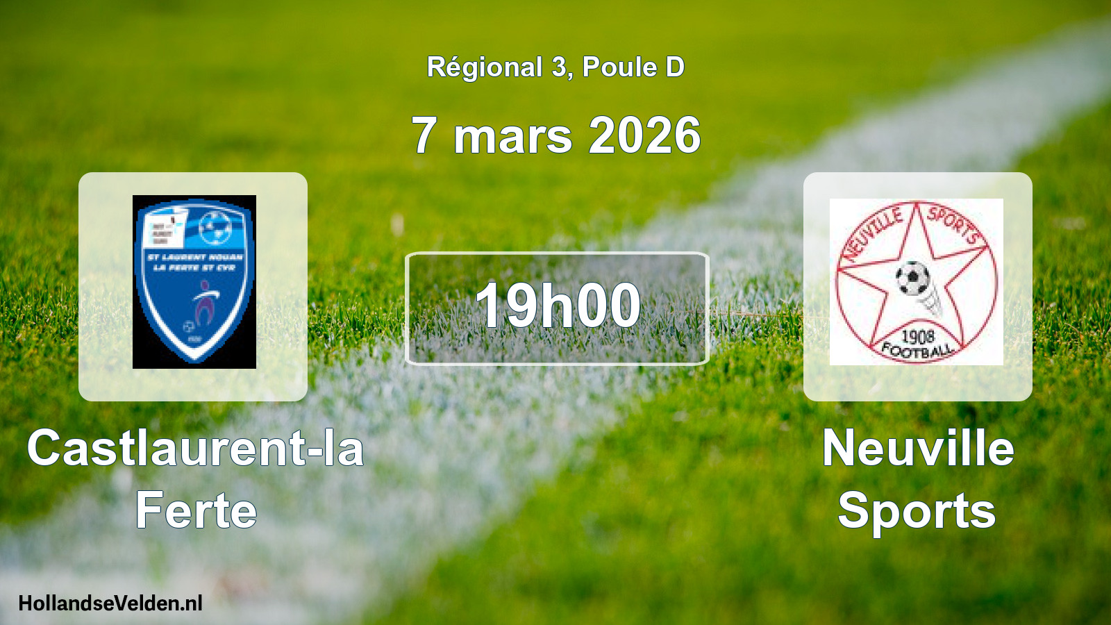 Geplande wedstrijd: Castlaurent-la Ferte - Neuville Sports (7 maart 2026)