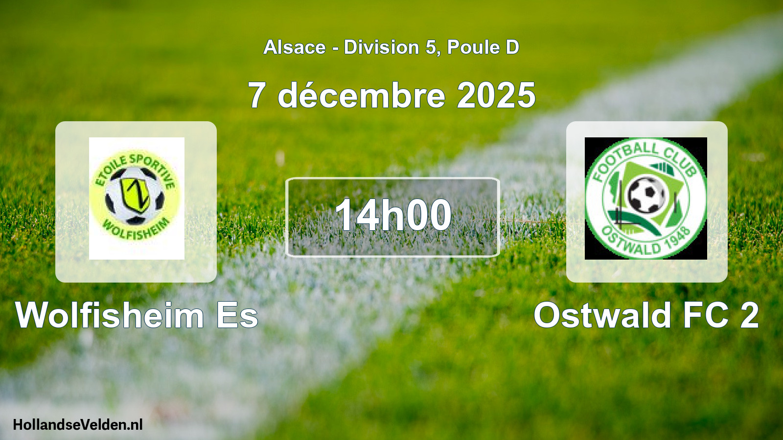 Geplande wedstrijd: Wolfisheim Es - Ostwald FC 2 (7 december 2025)