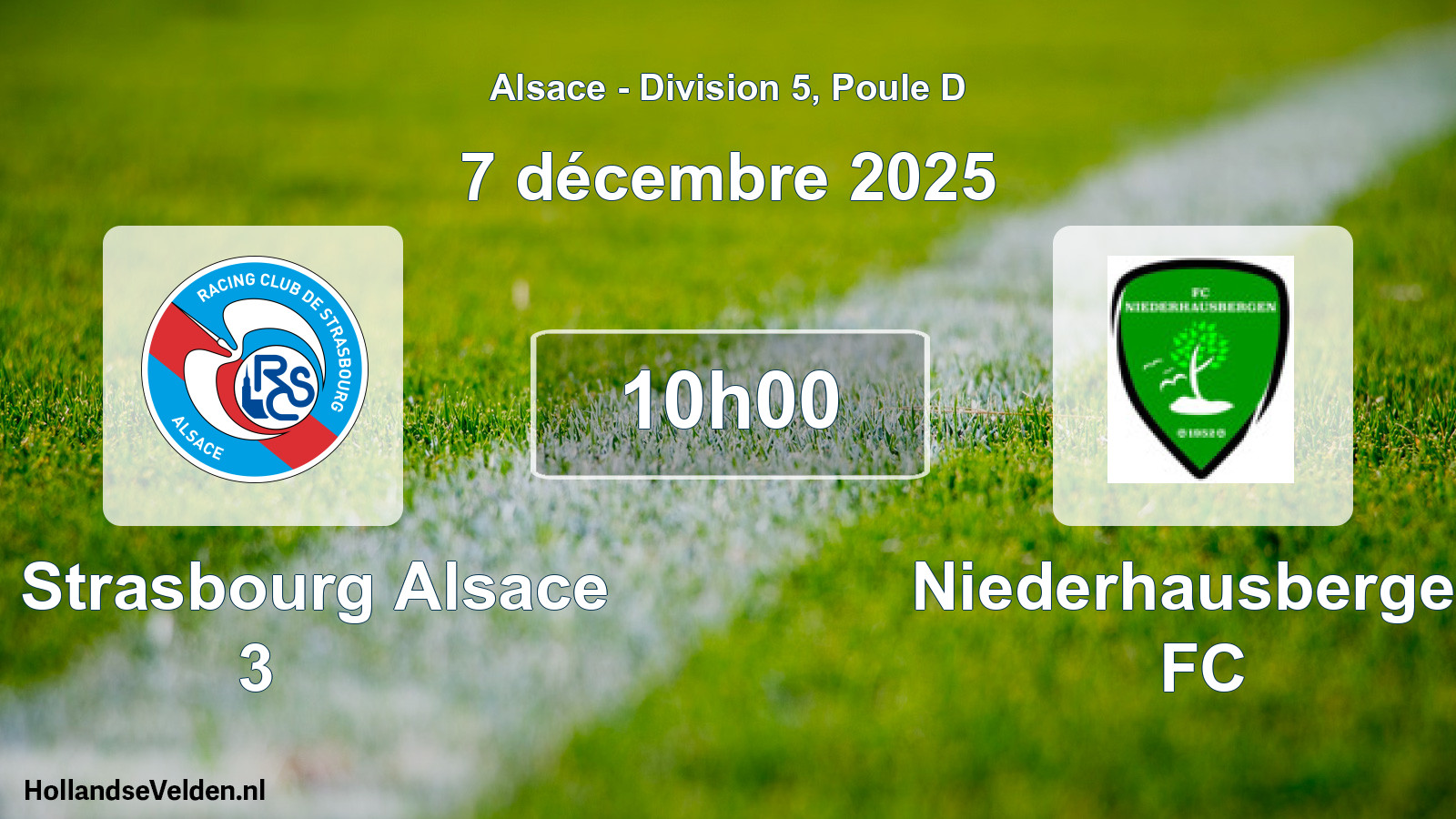 Scheduled Match: RC Strasbourg Alsace 3 - Niederhausbergen FC (7 December 2025)