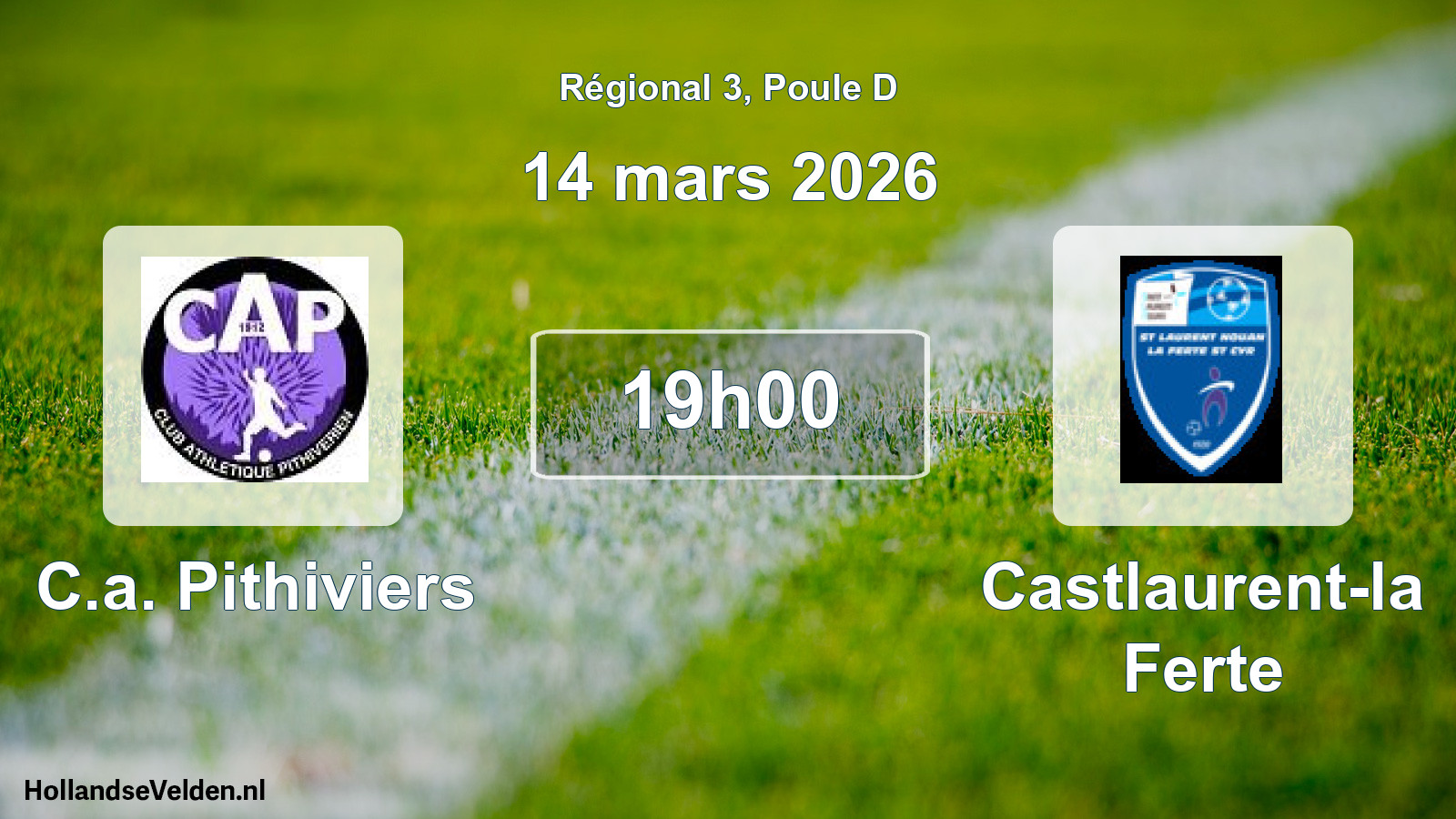 Geplande wedstrijd: C.a. Pithiviers - Castlaurent-la Ferte (14 maart 2026)