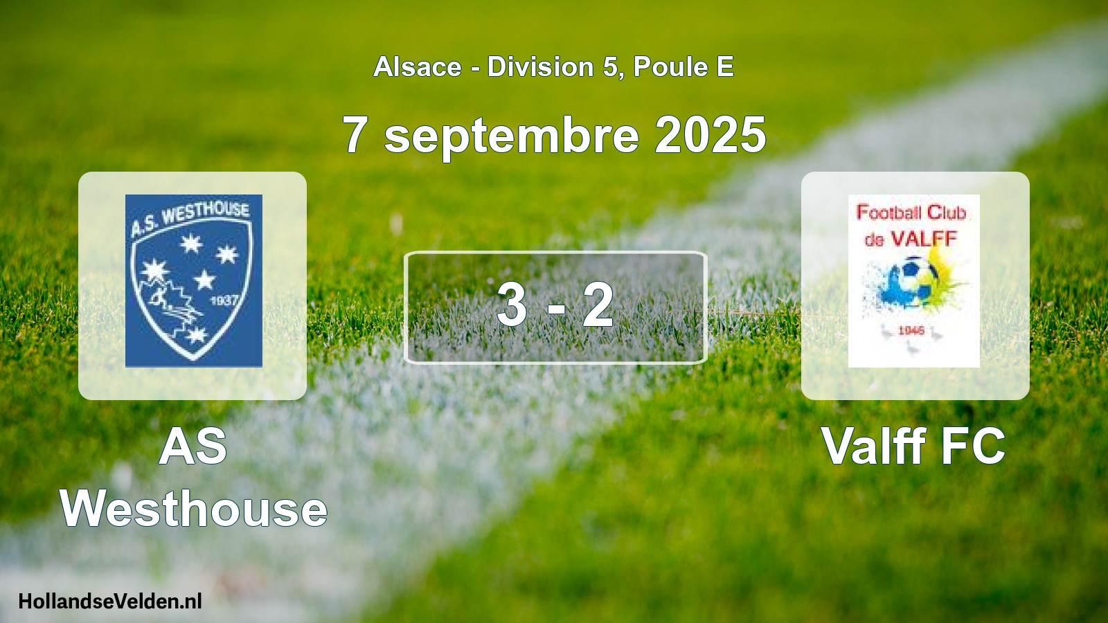 Total number of matches played: AS Westhouse - Valff FC 3 - 2 (7 September 2025)