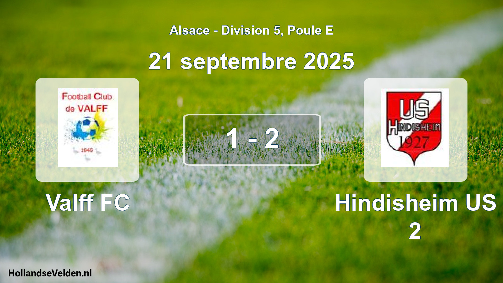 Total number of matches played: Valff FC - Hindisheim US 2 1 - 2 (21 September 2025)