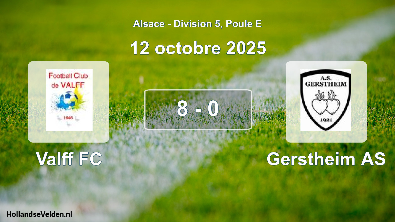 Total number of matches played: Valff FC - Gerstheim AS 8 - 0 (12 October 2025)