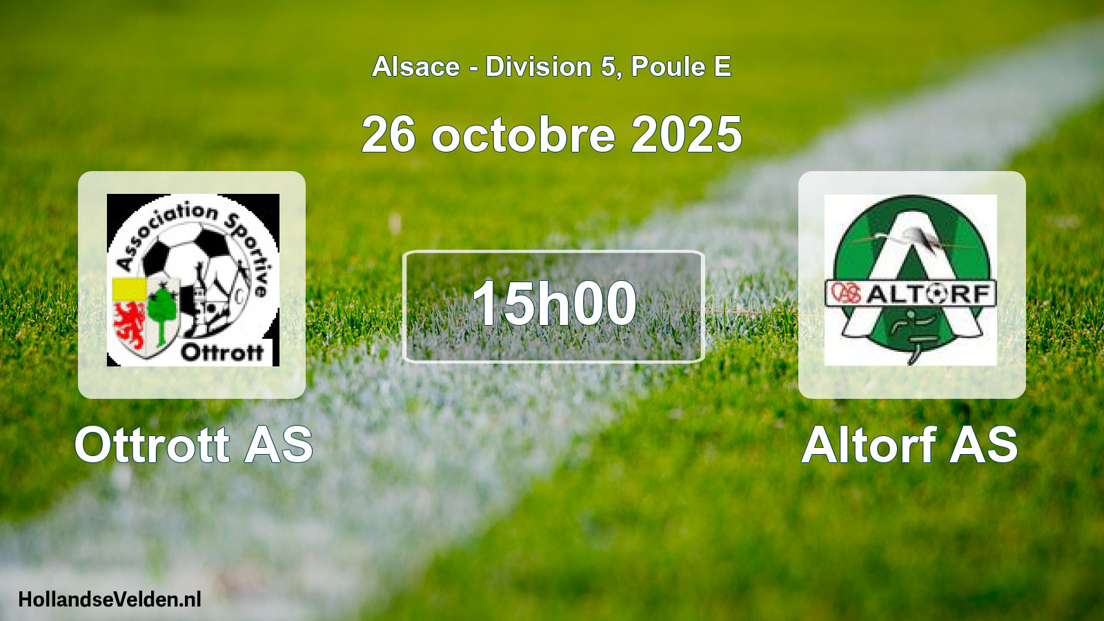 Match programmé: Ottrott AS - Altorf AS (26 octobre 2025)
