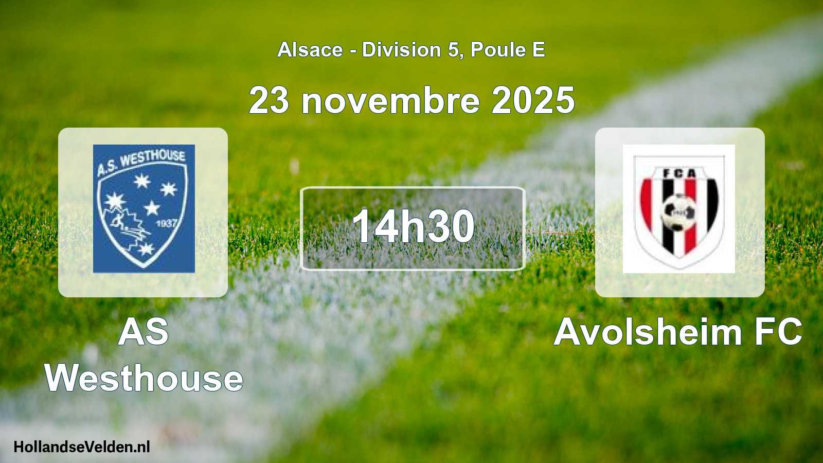Geplande wedstrijd: AS Westhouse - Avolsheim FC (23 november 2025)