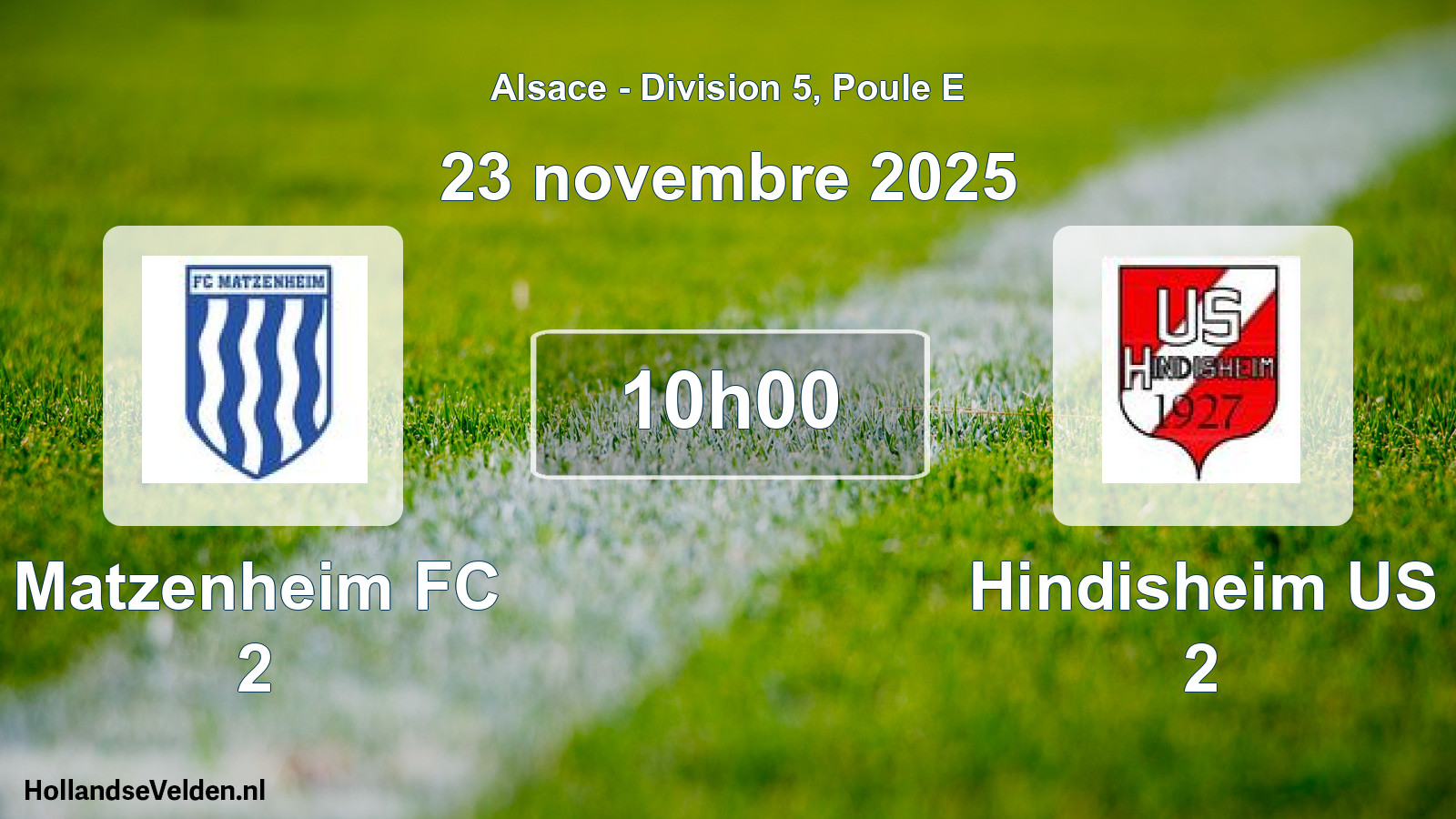 Scheduled Match: Matzenheim FC 2 - Hindisheim US 2 (23 November 2025)