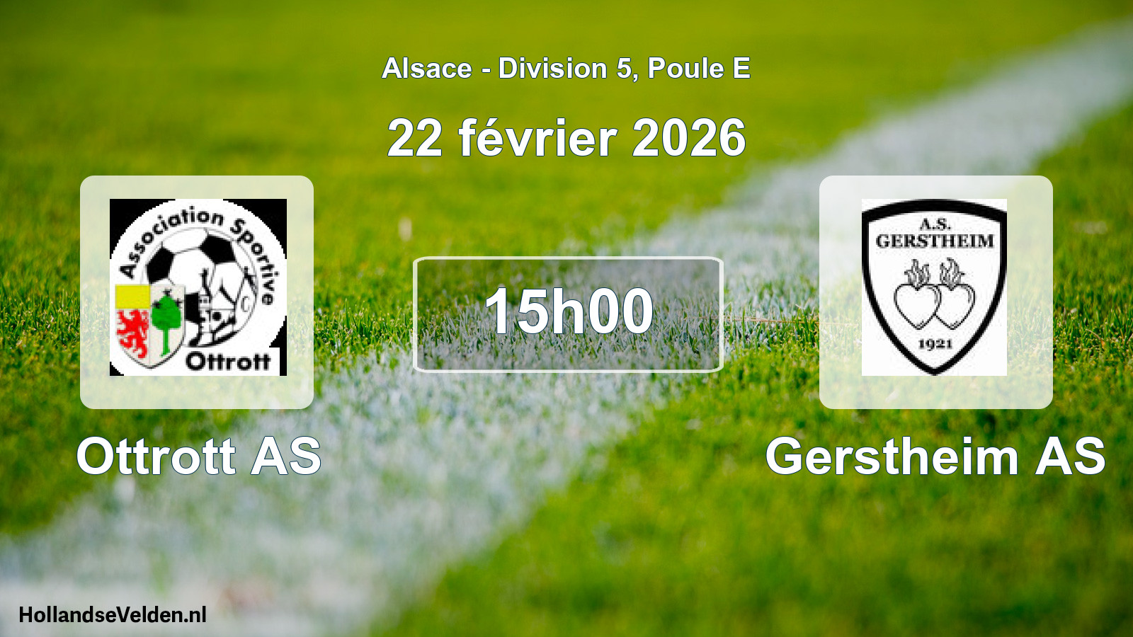 Geplande wedstrijd: Ottrott AS - Gerstheim AS (22 februari 2026)