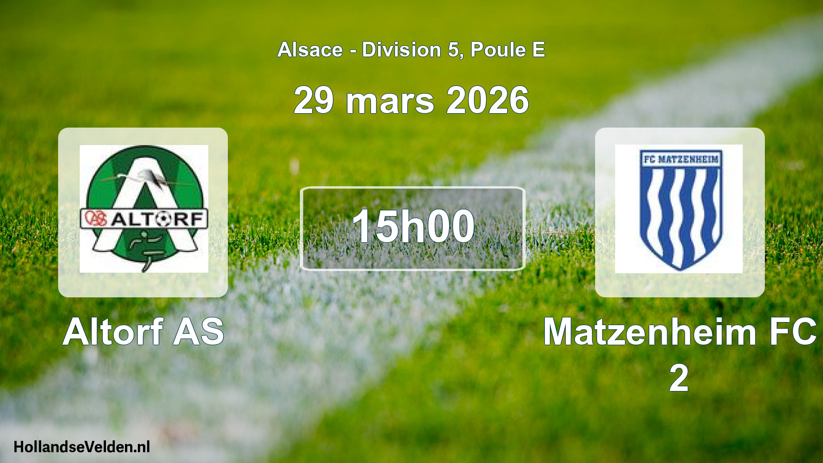 Geplande wedstrijd: Altorf AS - Matzenheim FC 2 (29 maart 2026)