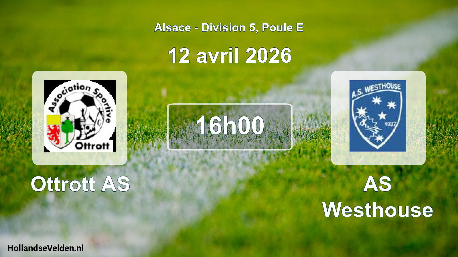 Match programmé: Ottrott AS - AS Westhouse (12 avril 2026)