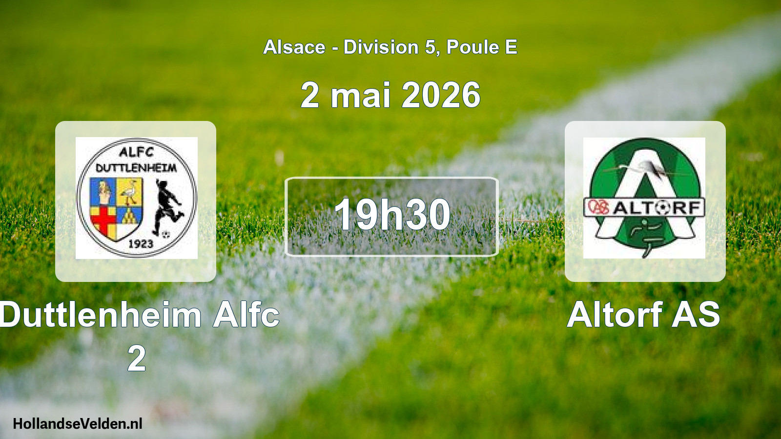 Geplande wedstrijd: Duttlenheim Alfc 2 - Altorf AS (2 mei 2026)