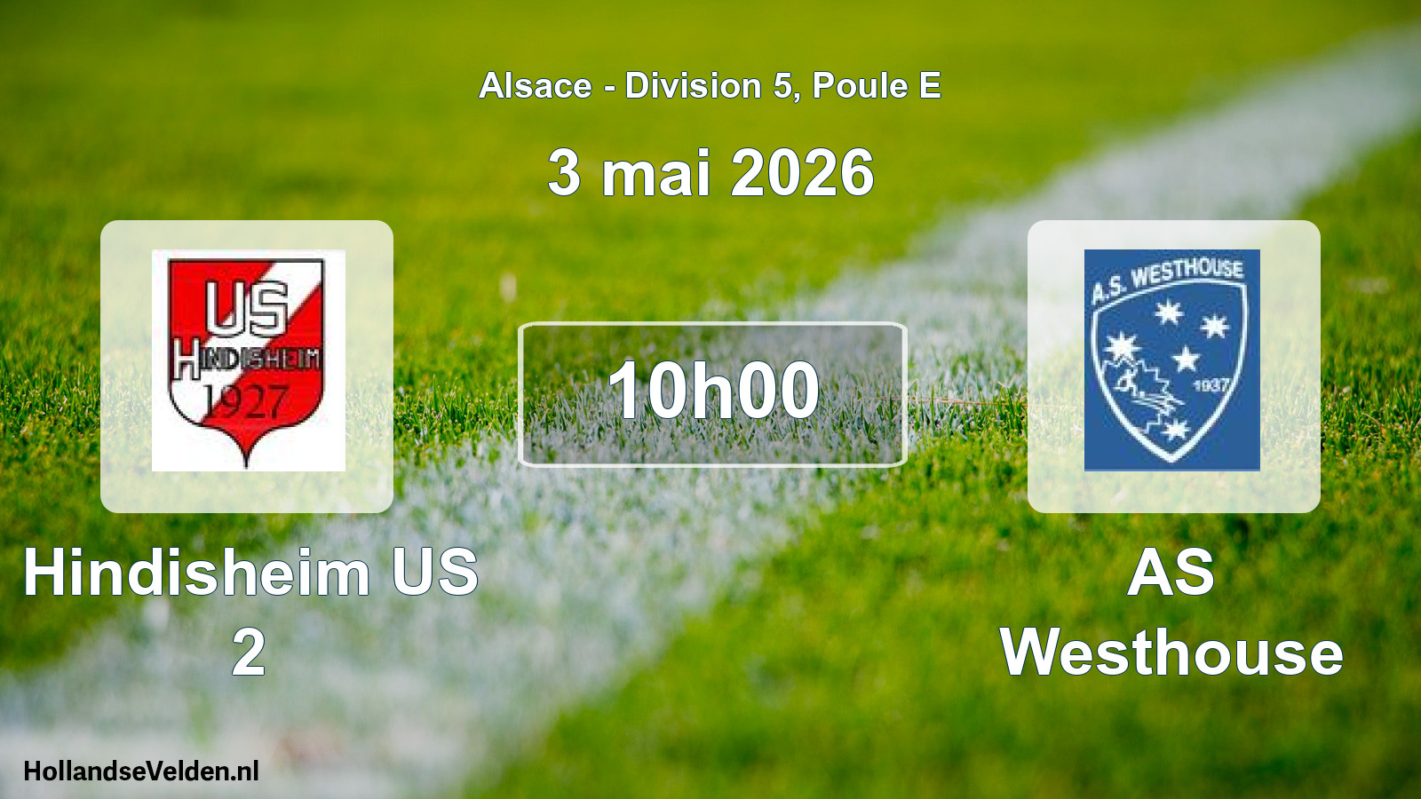 Scheduled Match: Hindisheim US 2 - AS Westhouse (3 May 2026)
