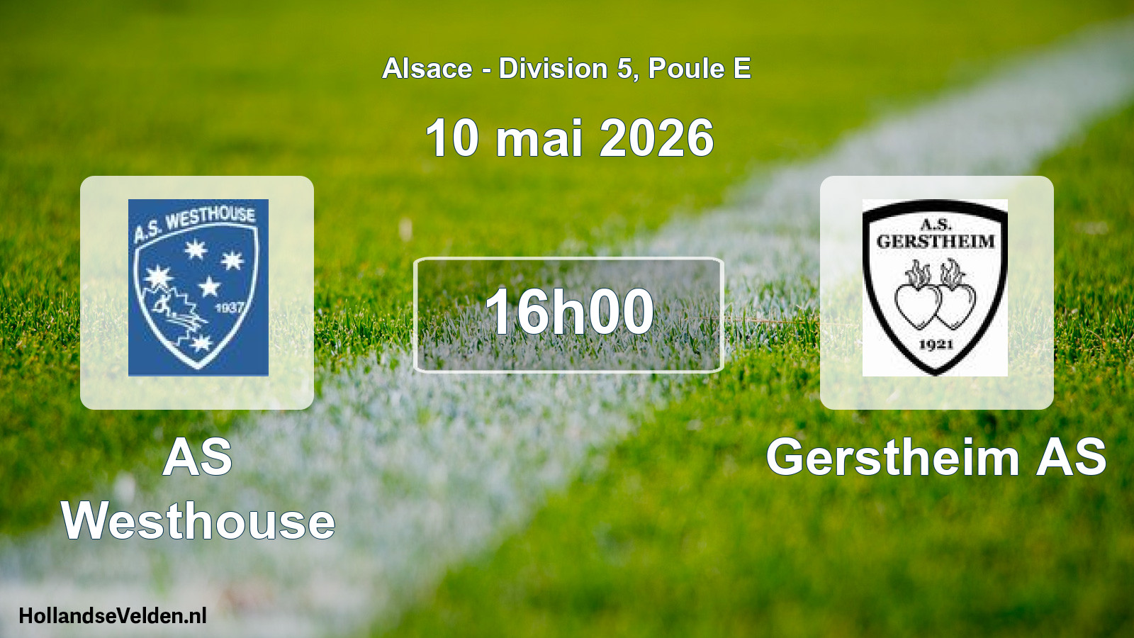 Match programmé: AS Westhouse - Gerstheim AS (10 mai 2026)