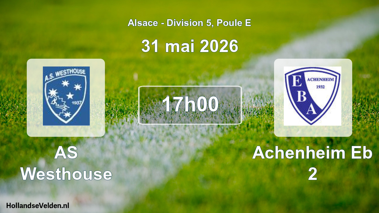Scheduled Match: AS Westhouse - Achenheim Eb 2 (31 May 2026)