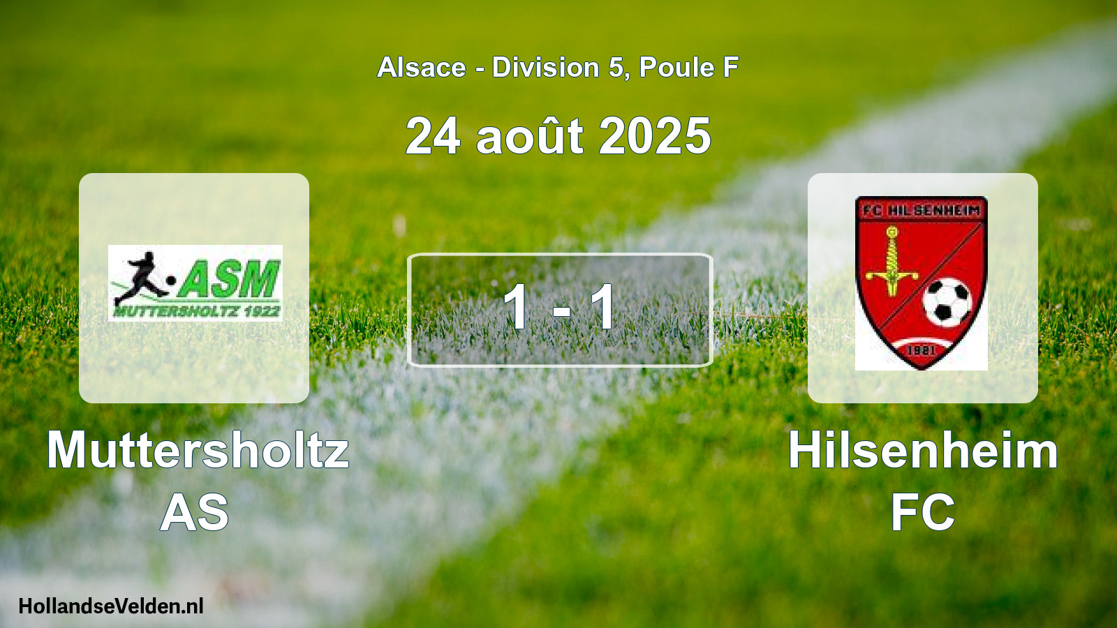 Total number of matches played: Muttersholtz AS - Hilsenheim FC 1 - 1 (24 August 2025)