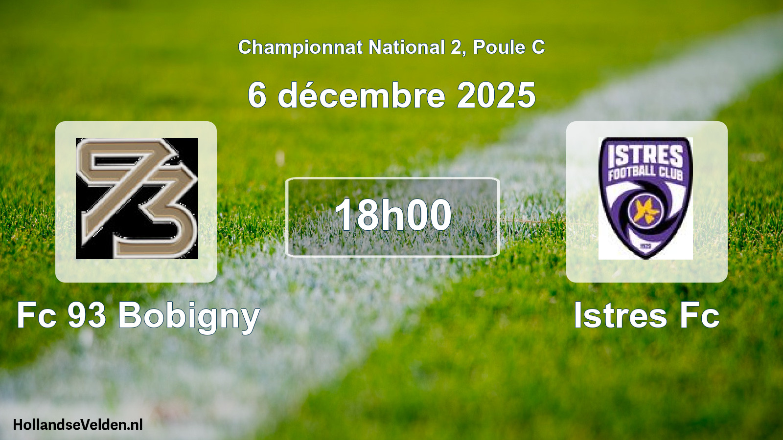 Geplande wedstrijd: Fc 93 Bobigny - Istres Fc (6 décembre 2025)