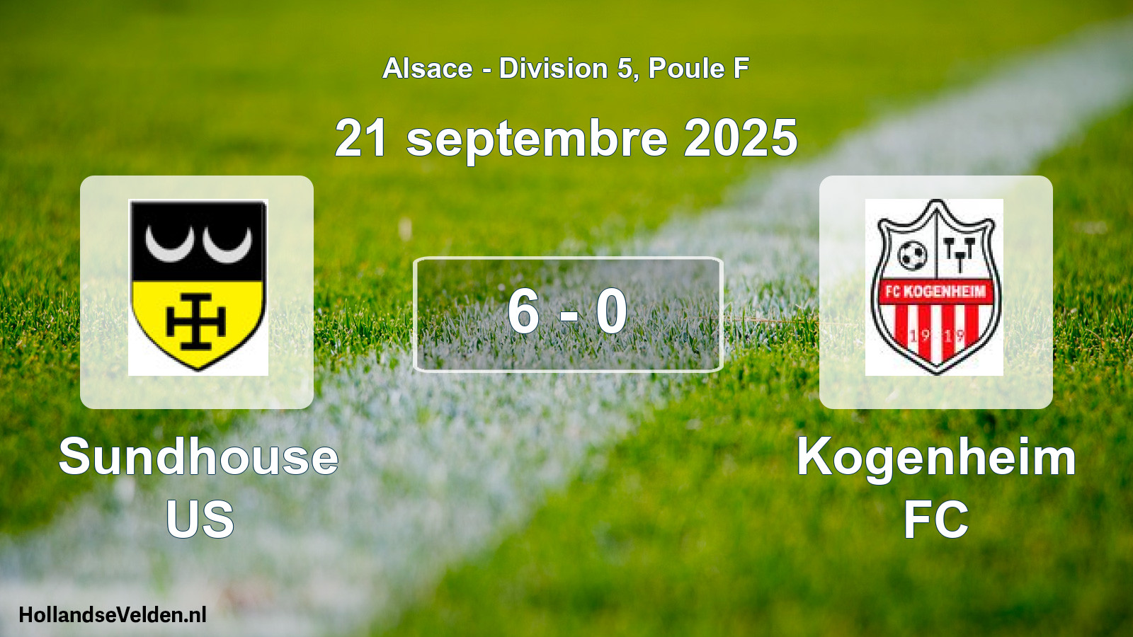 Match joué: Sundhouse US - Kogenheim FC 6 - 0 (21 septembre 2025)