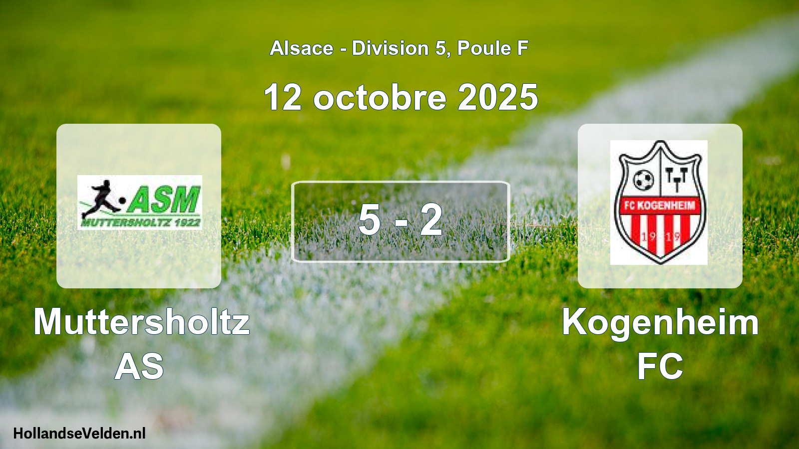 Total number of matches played: Muttersholtz AS - Kogenheim FC 5 - 2 (12 October 2025)