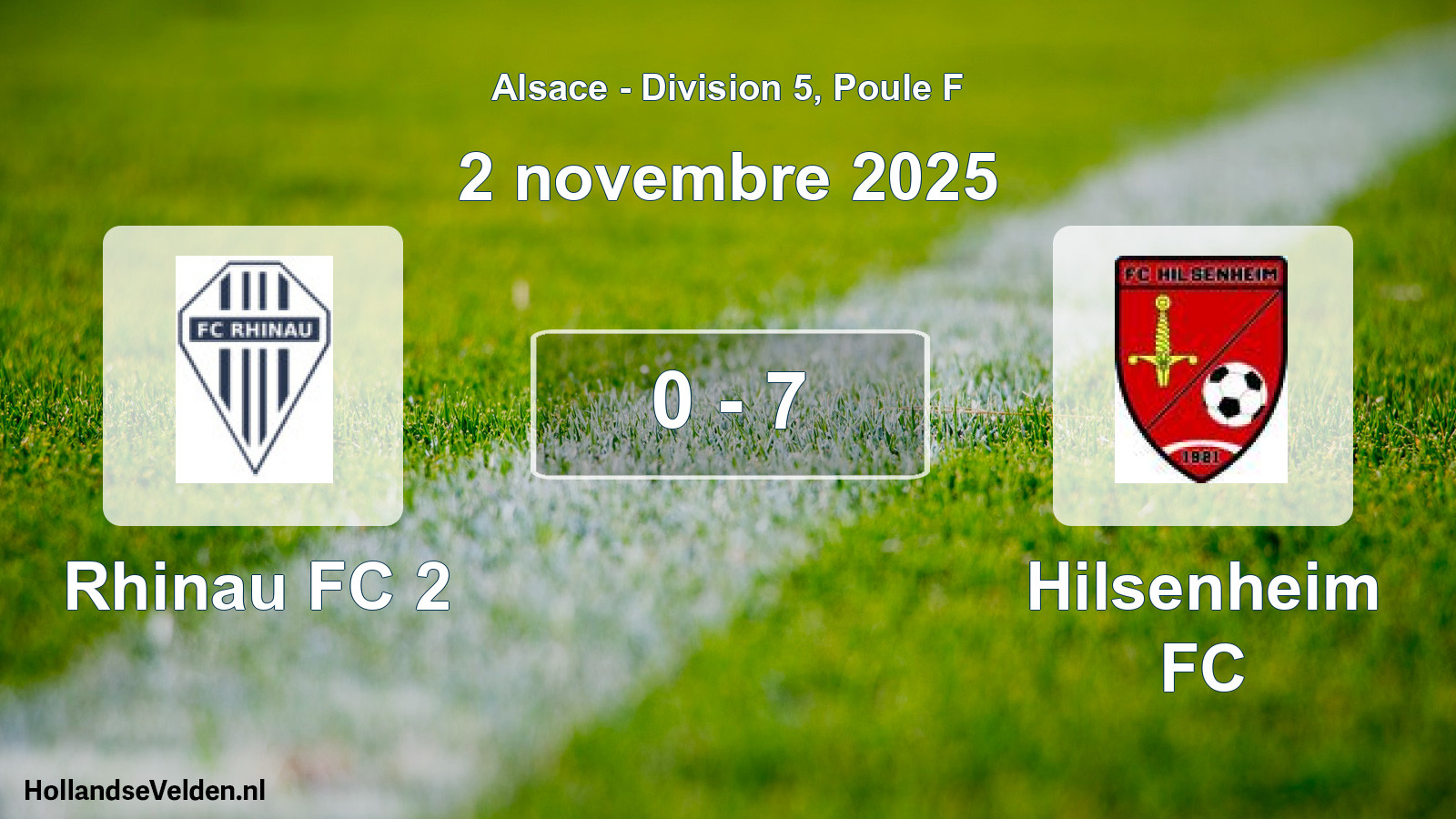 Total number of matches played: Rhinau FC 2 - Hilsenheim FC 0 - 7 (2 November 2025)