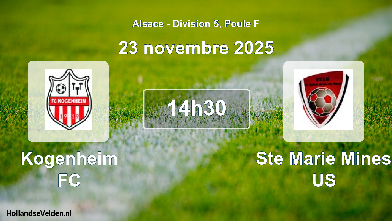 Scheduled Match: Kogenheim FC - Ste Marie Mines US (23 November 2025)
