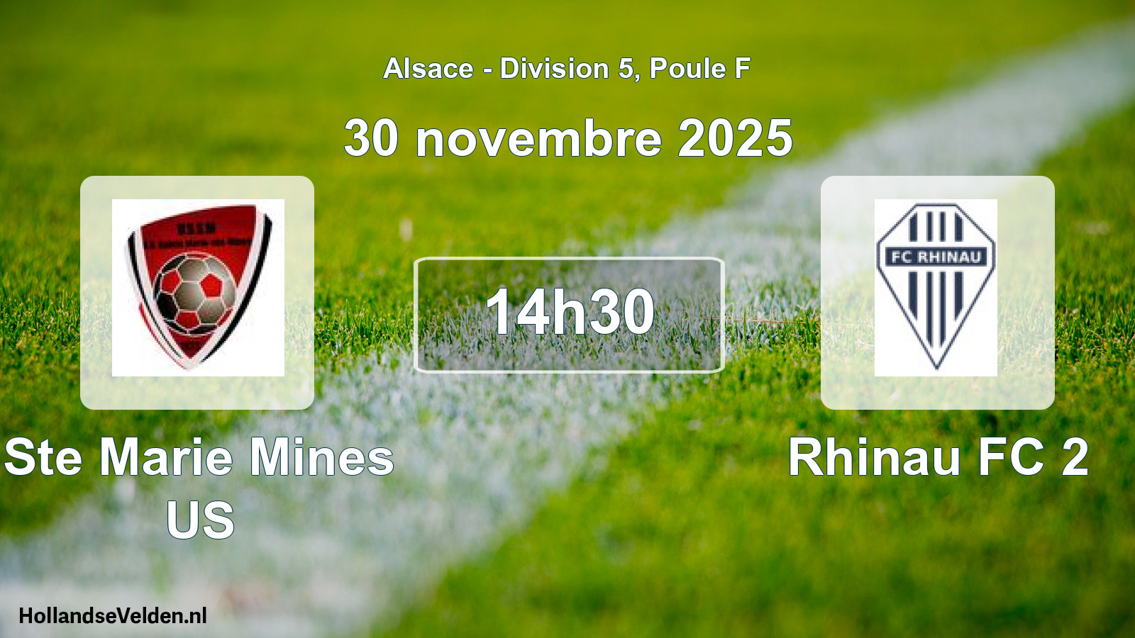 Geplande wedstrijd: Ste Marie Mines US - Rhinau FC 2 (30 november 2025)