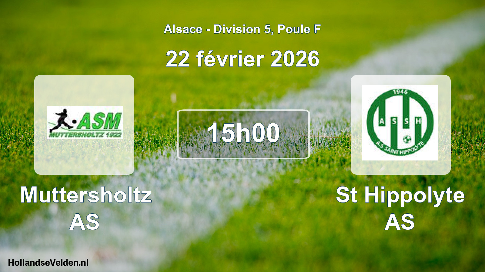 Scheduled Match: Muttersholtz AS - St Hippolyte AS (22 February 2026)