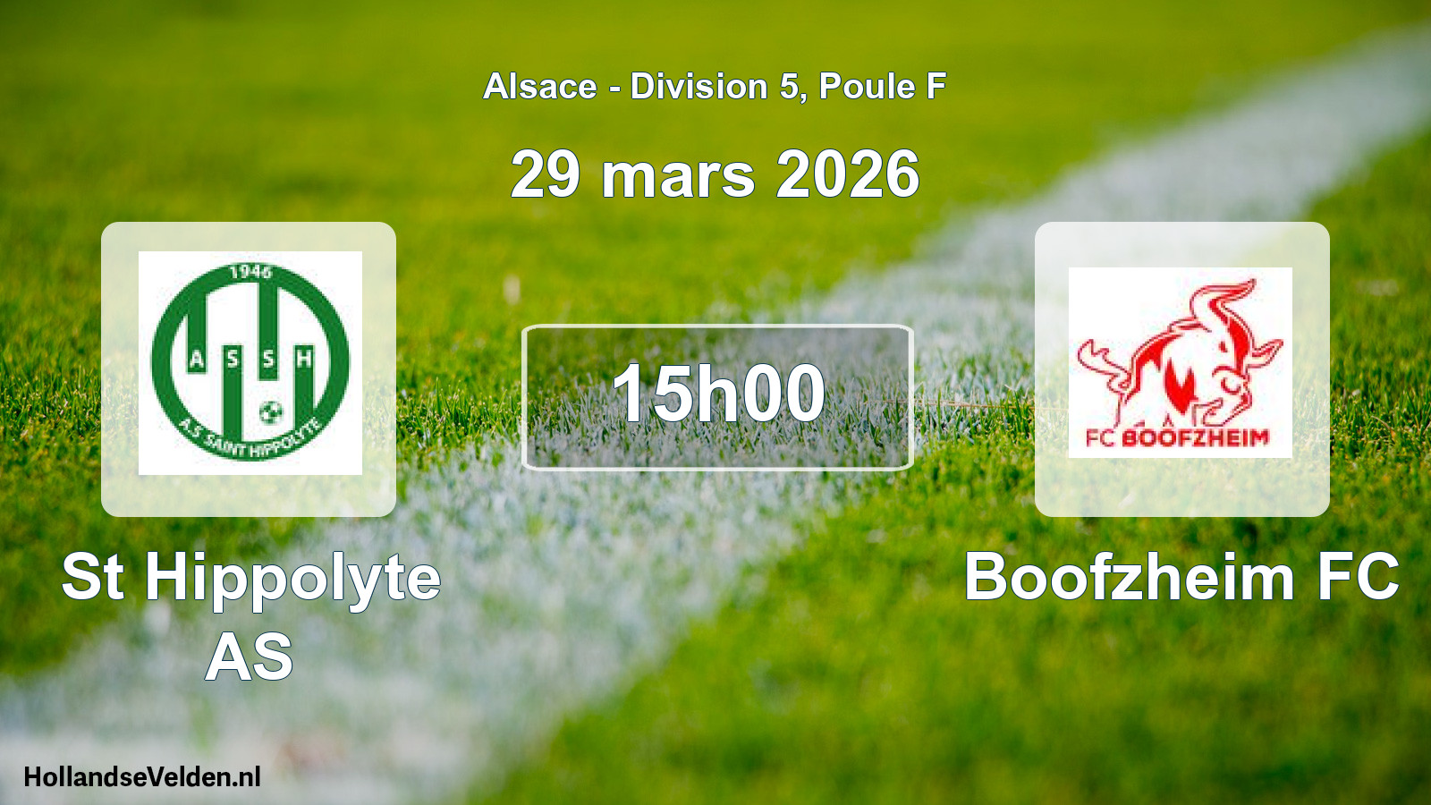 Scheduled Match: St Hippolyte AS - Boofzheim FC (29 March 2026)