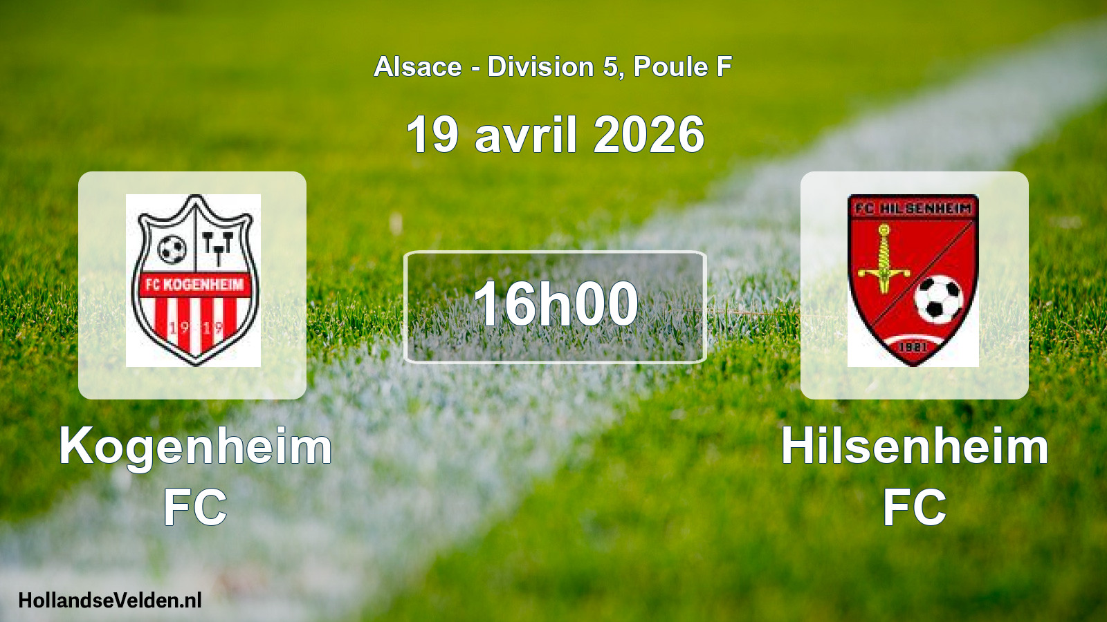 Geplande wedstrijd: Kogenheim FC - Hilsenheim FC (19 april 2026)