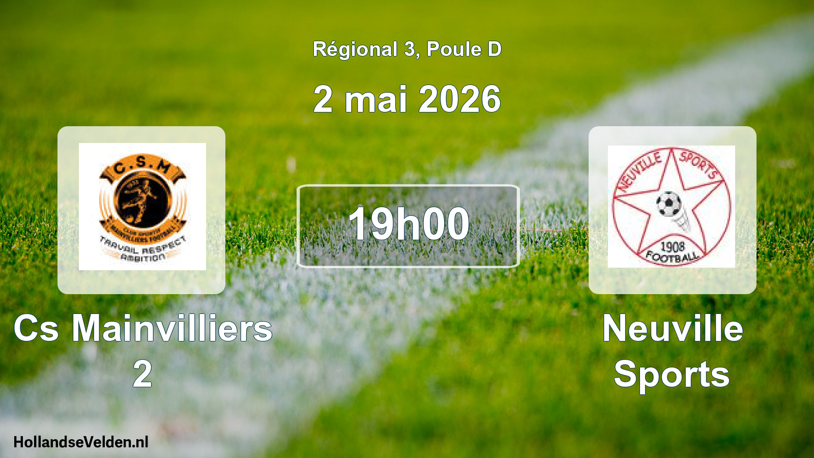 Scheduled Match: Cs Mainvilliers 2 - Neuville Sports (2 May 2026)