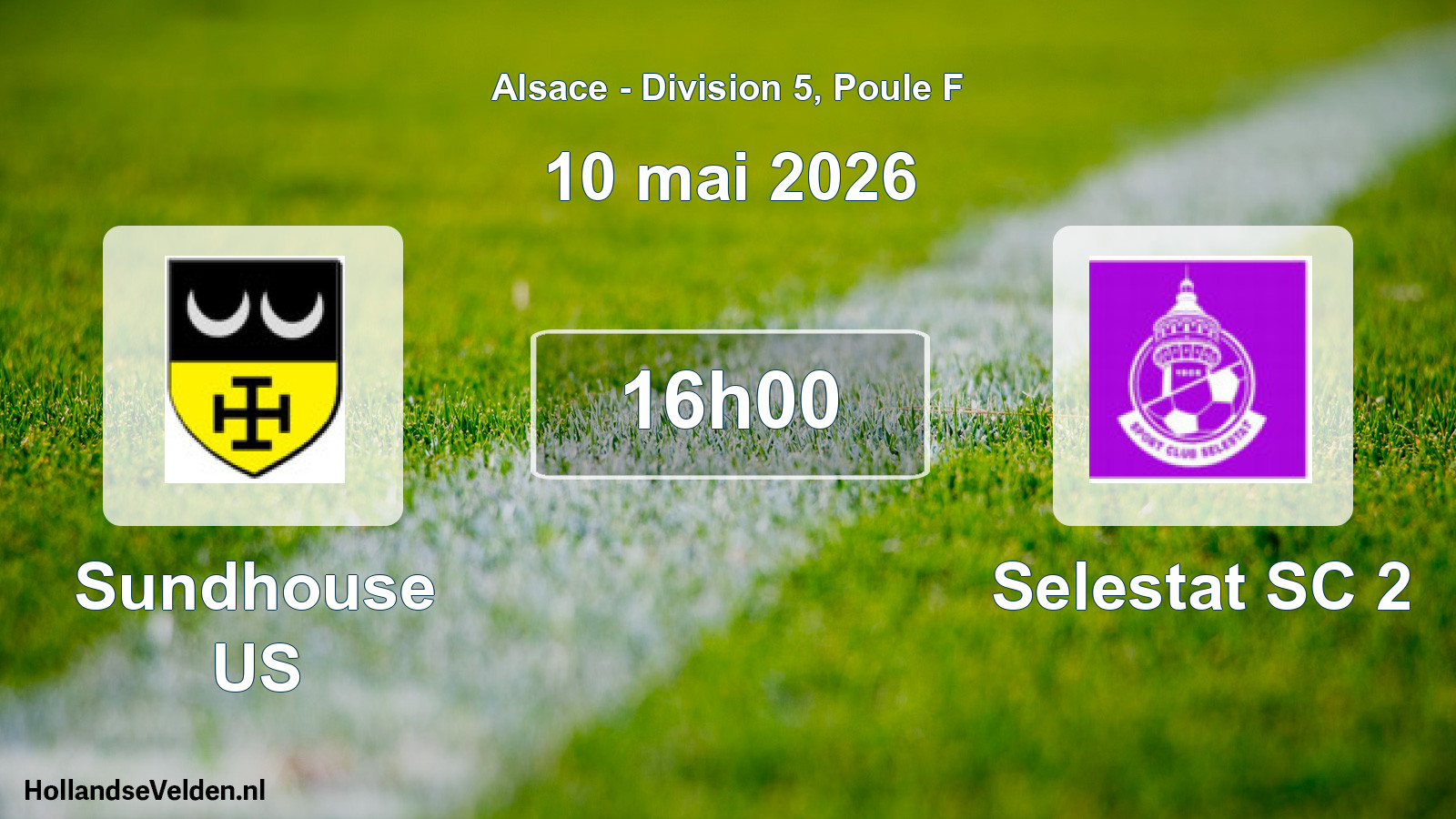 Match programmé: Sundhouse US - Selestat SC 2 (10 mai 2026)