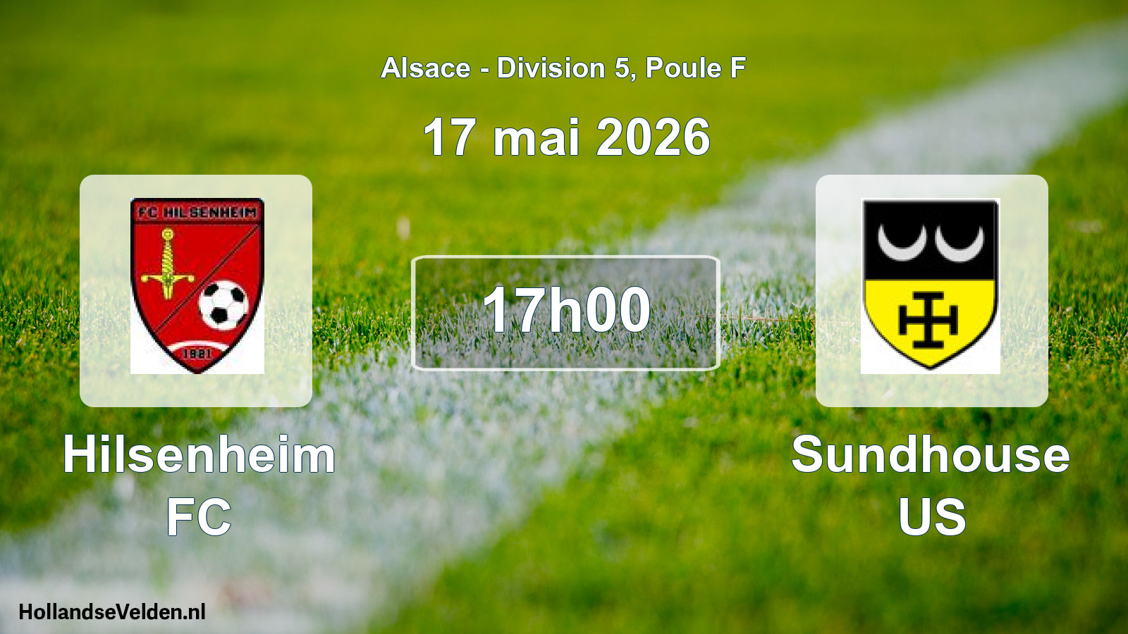 Match programmé: Hilsenheim FC - Sundhouse US (17 mai 2026)