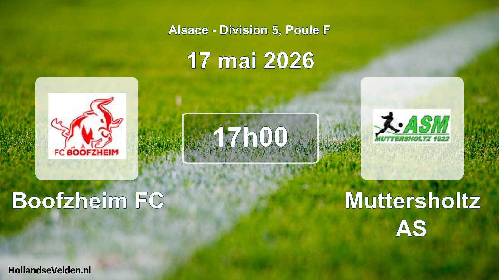 Scheduled Match: Boofzheim FC - Muttersholtz AS (17 May 2026)