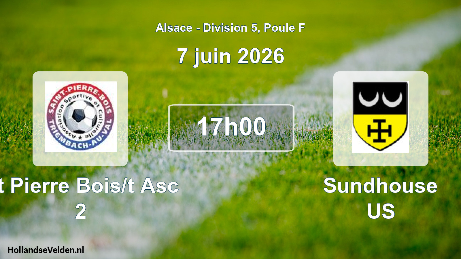Scheduled Match: St Pierre Bois/t Asc 2 - Sundhouse US (7 June 2026)
