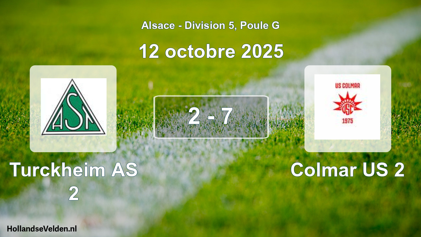 Match joué: Turckheim AS 2 - Colmar US 2 2 - 7 (12 octobre 2025)